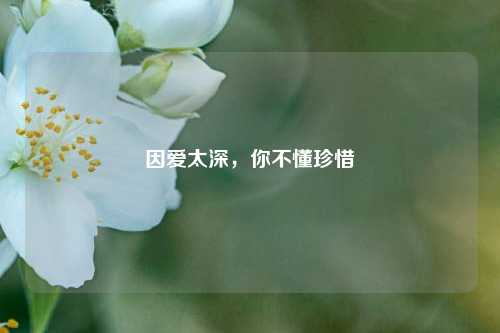 因爱太深，你不懂珍惜