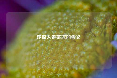 浅探人走茶凉的含义
