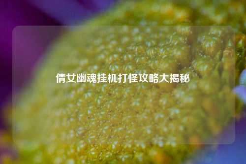 倩女幽魂挂机打怪攻略大揭秘