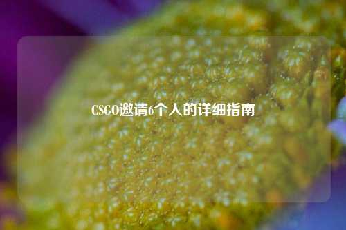 CSGO邀请6个人的详细指南