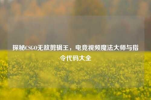探秘CSGO无敌剪辑王，电竞视频魔法大师与指令代码大全