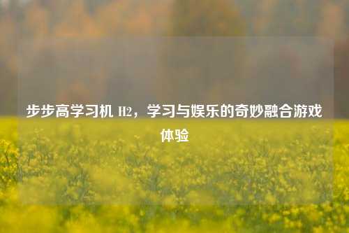 步步高学习机 H2，学习与娱乐的奇妙融合游戏体验