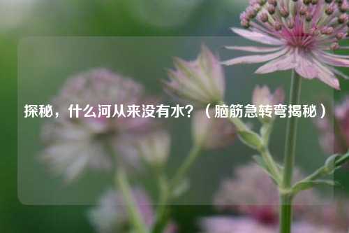探秘，什么河从来没有水？（脑筋急转弯揭秘）