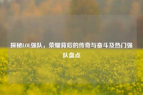 探秘LOL强队，荣耀背后的传奇与奋斗及热门强队盘点