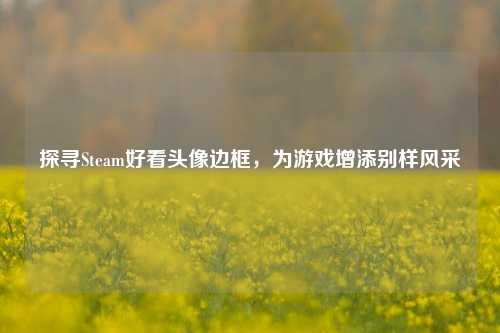 探寻Steam好看头像边框，为游戏增添别样风采