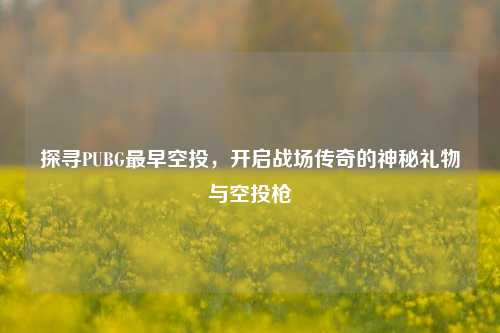 探寻PUBG最早空投，开启战场传奇的神秘礼物与空投枪