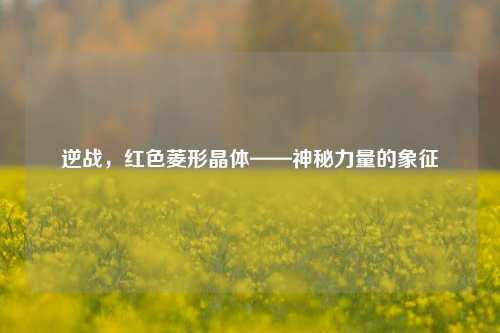 逆战，红色菱形晶体——神秘力量的象征