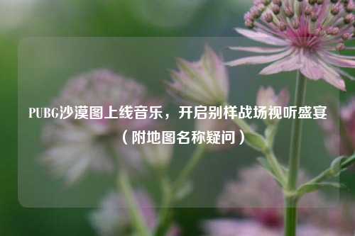 PUBG沙漠图上线音乐，开启别样战场视听盛宴（附地图名称疑问）