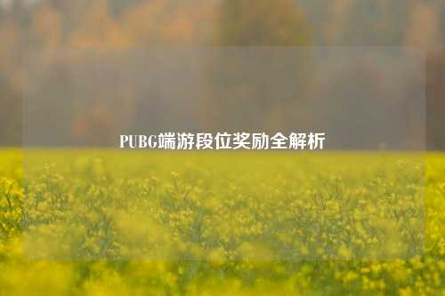 PUBG端游段位奖励全解析