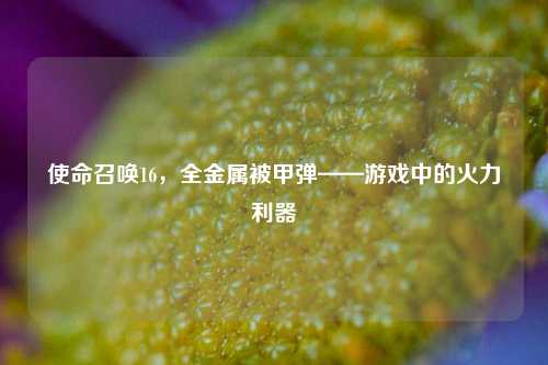 使命召唤16，全金属被甲弹——游戏中的火力利器