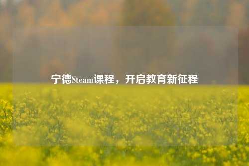 宁德Steam课程，开启教育新征程