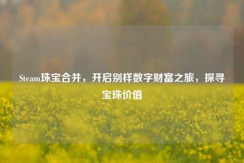 Steam珠宝合并，开启别样数字财富之旅，探寻宝珠价值