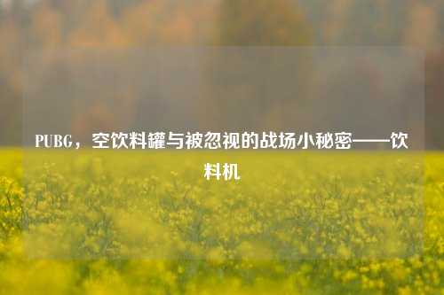 PUBG,空饮料罐与被忽视的战场小秘密——饮料机