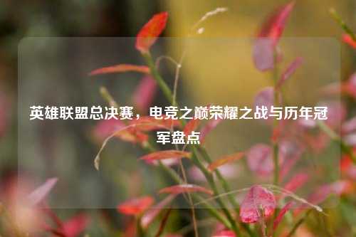 英雄联盟总决赛，电竞之巅荣耀之战与历年冠军盘点