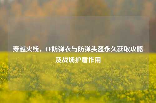 穿越火线，CF防弹衣与防弹头盔永久获取攻略及战场护盾作用