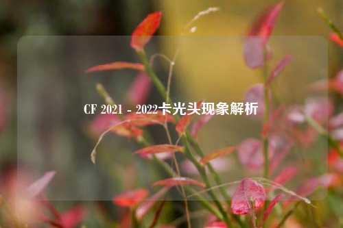 CF 2021 - 2022卡光头现象解析