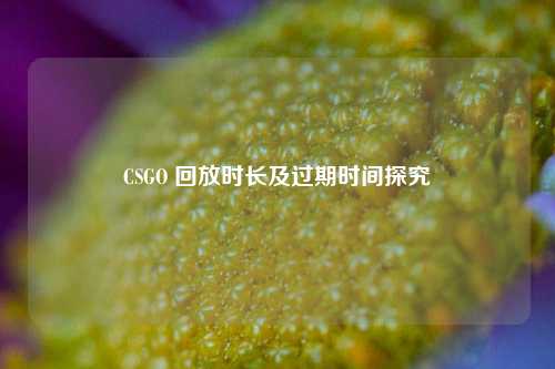 CSGO 回放时长及过期时间探究
