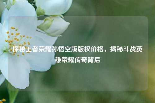 探秘王者荣耀孙悟空版版权价格，揭秘斗战英雄荣耀传奇背后