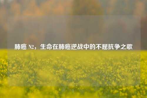 肺癌 N2，生命在肺癌逆战中的不屈抗争之歌