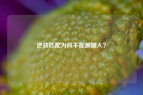逆战匹配为何不能跟随人？