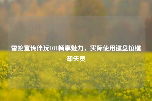 雷蛇宣传伴玩LOL畅享魅力，实际使用键盘按键却失灵
