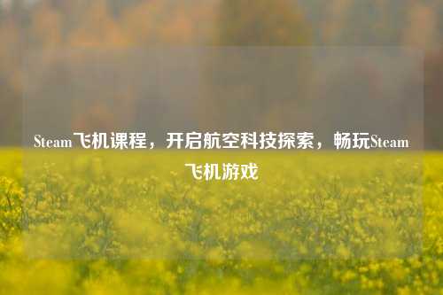 Steam飞机课程，开启航空科技探索，畅玩Steam飞机游戏