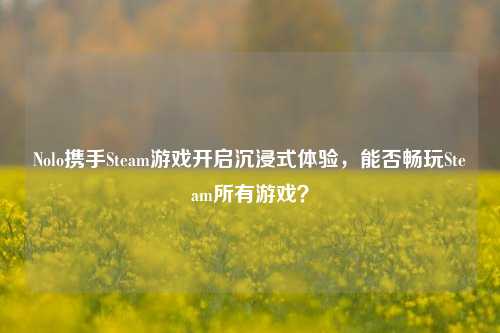 Nolo携手Steam游戏开启沉浸式体验，能否畅玩Steam所有游戏？