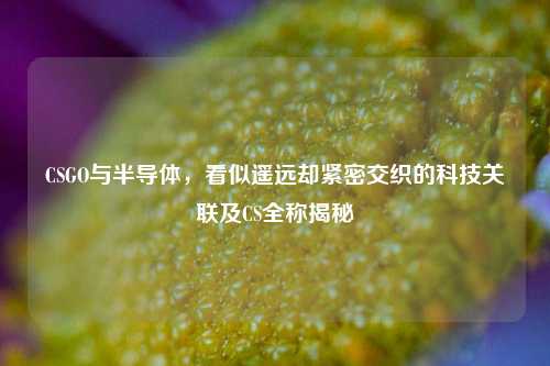 CSGO与半导体，看似遥远却紧密交织的科技关联及CS全称揭秘