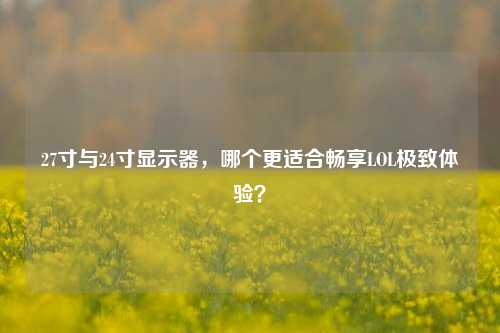 27寸与24寸显示器，哪个更适合畅享LOL极致体验？