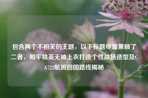 包含两个不相关的主题，以下标题尽量兼顾了二者，和平精英无袖上衣打造个性战场造型及CA722航班回国路线揭秘
