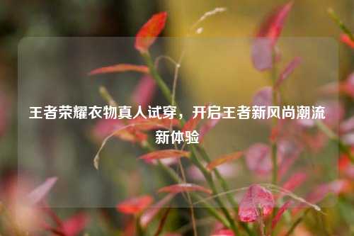 王者荣耀衣物真人试穿，开启王者新风尚潮流新体验