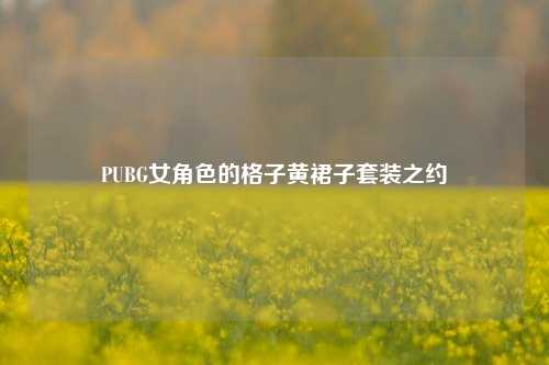 PUBG女角色的格子黄裙子套装之约