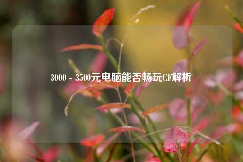 3000 - 3500元电脑能否畅玩CF解析