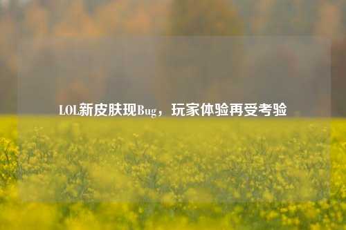 LOL新皮肤现Bug,玩家体验再受考验