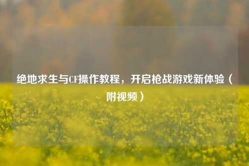 绝地求生与CF操作教程，开启枪战游戏新体验（附视频）