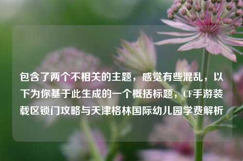 包含了两个不相关的主题，感觉有些混乱，以下为你基于此生成的一个概括标题，CF手游装载区锁门攻略与天津格林国际幼儿园学费解析