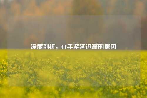 深度剖析，CF手游延迟高的原因