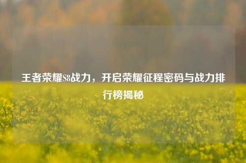 王者荣耀S8战力，开启荣耀征程密码与战力排行榜揭秘