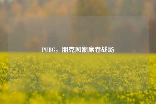 PUBG，朋克风潮席卷战场