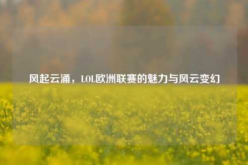 风起云涌，LOL欧洲联赛的魅力与风云变幻