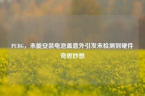 PUBG，未能安装电池盖意外引发未检测到硬件奇思妙想