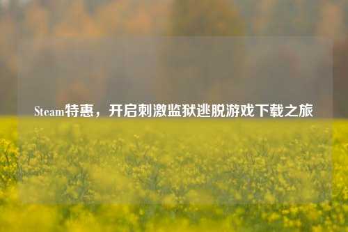 Steam特惠，开启刺激监狱逃脱游戏下载之旅