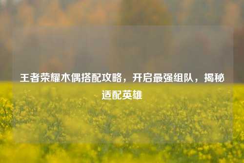 王者荣耀木偶搭配攻略，开启最强组队，揭秘适配英雄