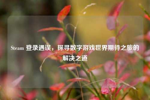 Steam 登录遇误，探寻数字游戏世界期待之旅的解决之道