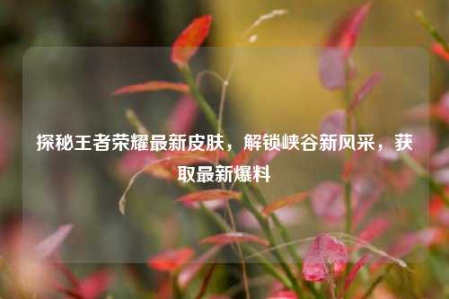 探秘王者荣耀最新皮肤，解锁峡谷新风采，获取最新爆料