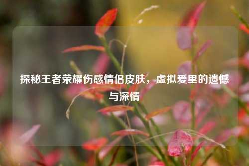 探秘王者荣耀伤感情侣皮肤，虚拟爱里的遗憾与深情
