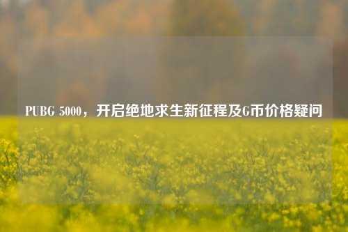 PUBG 5000，开启绝地求生新征程及G币价格疑问
