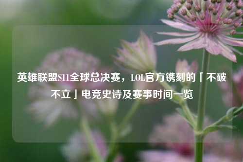 英雄联盟S11全球总决赛，LOL官方镌刻的「不破不立」电竞史诗及赛事时间一览