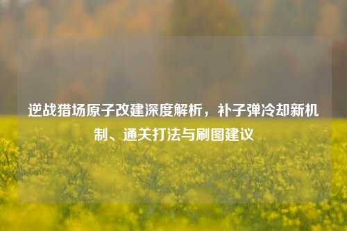逆战猎场原子改建深度解析，补子弹冷却新机制、通关打法与刷图建议