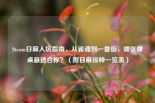 Steam日麻入坑指南，从雀魂到一番街，哪张牌桌最适合你？（附日麻役种一览表）